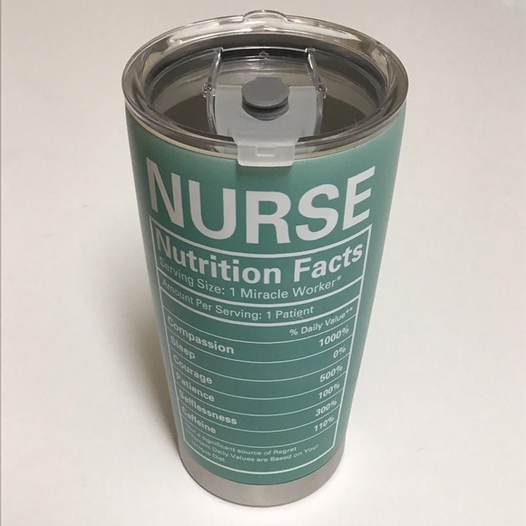 Nurse Travel Mug Tumbler Coffee Cup Lid Double Wall Vacuum 20 oz Aqua Stainless - Picture 4 of 16